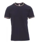 T-shirt Girocollo a Manica Corta in Cotone con tricolore a contrasto Flag - Payper