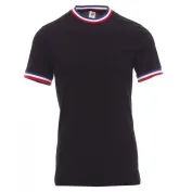 T-shirt Girocollo a Manica Corta in Cotone con tricolore a contrasto Flag - Payper