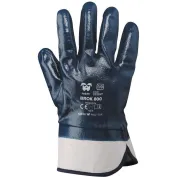 Guanti NBR con manichetta 7 cm. Dorso RICOPERTO Blu