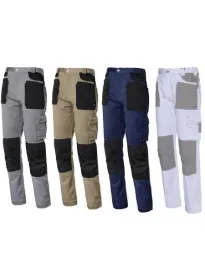 TACAN Pantaloni Da Lavoro Uomo - Multitasche Con Ginocchia Rinforzate, Vestibilità Aderente, Taglie S-XL