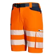 Bermuda da Lavoro Alta Visibilità Multitasche Stretch Issa Line Softshell HI-VI 8454B