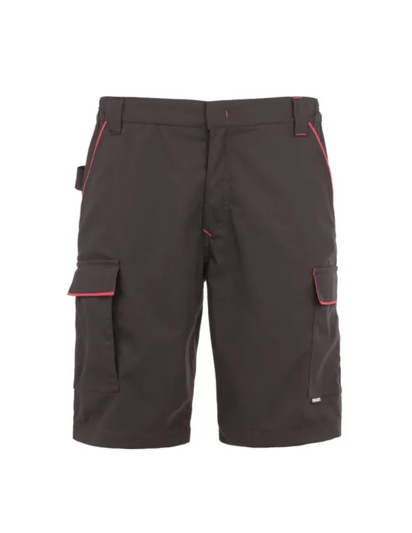 U-POWER Don't Worry... Be Happy! - Bermuda Da Lavoro Estive Uomo In Tessuto Stretch, Vestibilità Jogging, Multi-tasche, Grigio Asfalto