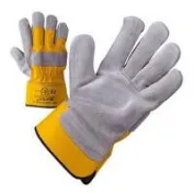 Guanti da lavoro in Pelle crosta di groppone e tela di cotone - P 85