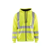 Felpa da lavoro con cappuccio zip intera Blaklader alta visibilità 334619743300L