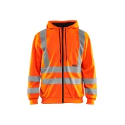 Felpa da lavoro con cappuccio zip intera Blaklader alta visibilità 334619743300L
