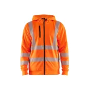 Felpa da lavoro zip intera Blaklader alta visibilità con capuccio 356525383300L