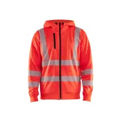 Felpa da lavoro zip intera Blaklader alta visibilità con capuccio 356525383300L