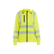 Felpa da lavoro zip intera Blaklader alta visibilità con capuccio donna 357425383300M