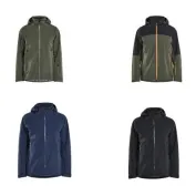 Giacca a guscio da lavoro Blaklader multitasche strecth Striker con capuccio impermeabile 498019164209L