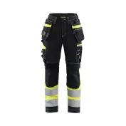Pantaloni da Lavoro Alta Visibilità Stretch Multitasche 100% Cotone Blaklader Lady 719613708833C42