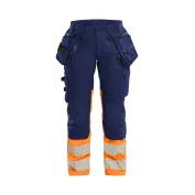 Pantaloni da Lavoro Alta Visibilità Stretch Multitasche Blaklader Donna 703011498933C42