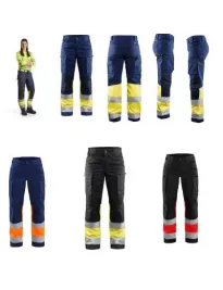 Pantaloni da lavoro multitasche alta visibilità High Vis Stretch Donna 716118119955C50