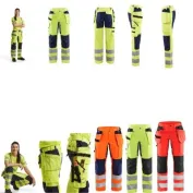 Pantaloni da lavoro Multitasche Alta Visibiltà high Vis Stretch Donna 716318115599C50