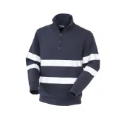 Felpa da Lavoro mezza zip Rossini Belfast con strisce rifrangenti HH099
