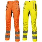 Pantaloni da Lavoro Softshell Stretch Elasticizzati Alta Visibilità Multitasche U-Power Ren
