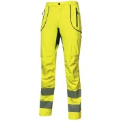 Pantaloni da Lavoro Softshell Stretch Elasticizzati Alta Visibilità Multitasche U-Power Ren