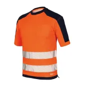 T-Shirt Alta Visibilità con bande segmentate termosaldate Issa Line HV 08186N