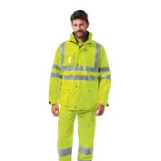 Giaccone da lavoro Impermeabile Alta visibilità Multitasche Cappuccio a scomparsa Logica REGALHV/G-L