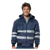 Giubbotto da lavoro Bomber Alta visibilità Impermeabile Cappuccio a scomparsa Logica EXPLORER-L