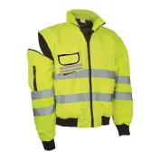 Giubbotto da lavoro Bomber Impermeabile Alta visibilità Multitasche Cappuccio a scomparsa Logica SUMMITHV/G-L