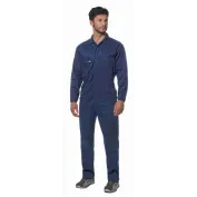 Tuta intera da lavoro multitasche 100% cotone Logica 9070BLU-L