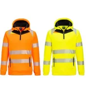 Felpa da Lavoro DX4 Alta Visibilità con Capuccio Mezza Zip Portwest DX482