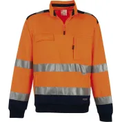 Felpa bicolore zip corta da lavoro Alta Visibilità Multitasche Payper Vision