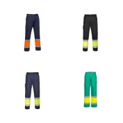 Pantaloni da Lavoro Alta Visibilità Multitasche Leggeri Portwest L049