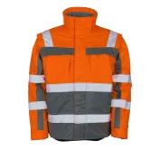 Giacca da Lavoro Alta Visibilità Multitasche Antivento Idrorepellente Impermeabile Loreto Mascot 09335-880