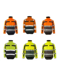 Giacca da Lavoro Alta Visibilità Impermeabile Multitasche Antivento Teresina Mascot 07223-880