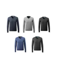 Maglione da Lavoro con Lana Merinos scollo a V Mascot 50635-989