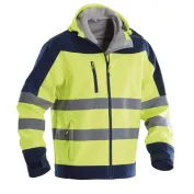 Giubbotto da Lavoro Alta Visibilità Softshell Multitasche Invernale Zip Intera con Cappuccio P&P Loyal Bright GGX1R 411