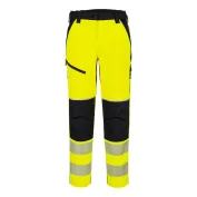 Pantaloni da Lavoro Alta Visibilità Multitasche Impermeabili Stretch da Donna Portwest T141