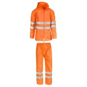 Completo da Lavoro Alta Visibilità Multitasche Impermeabile Sottozero Completo impermeabile H.V. 1605