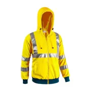 Felpa da Lavoro Alta Visibilità Zip Intera con Cappuccio Sottozero Flash 7680