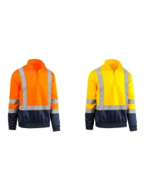 Felpa da Lavoro Alta Visibilità Mezza Zip Sottozero Smash 7880