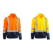 Felpa da Lavoro Alta Visibilità Mezza Zip Sottozero Smash 7880