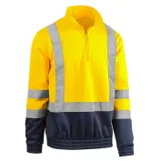 Felpa da Lavoro Alta Visibilità Mezza Zip Sottozero Smash 7880