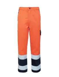 Fuori tutto - Pantalone invernale da Lavoro Alta Visibilità Multitasche Rossini Hi-Vis A00131 Colore Arancio Taglia L
