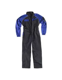 Fuori tutto - Tuta da lavoro combinata multitasche - Workteam Colore Nero/Royal Taglia 56
