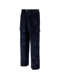 Fuori tutto - Pantaloni da lavoro multitasche in velluto 100% cotone resistenti Colore Verde Khaki Taglia 48