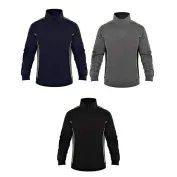 Felpa da Lavoro Mezza Zip Fluo