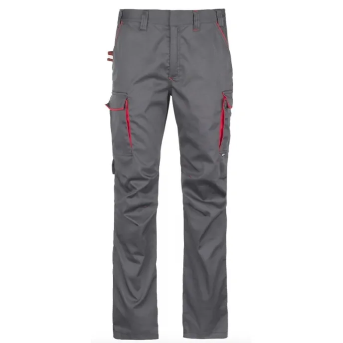 Fuori tutto - Pantaloni da Lavoro Ducati Workwear Ergonomici INN-MOTION NEW Colore Grigio/Rosso Taglia 52