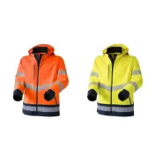 Giubbotto da Lavoro Alta Visibilità Softshell Stretch Multitasche Impermeabile con Cappuccio Rossini Hook Hi-Vis HH263