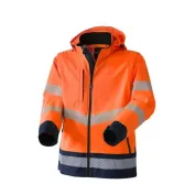 Giubbotto da Lavoro Alta Visibilità Softshell Stretch Multitasche Impermeabile con Cappuccio Rossini Hook Hi-Vis HH263
