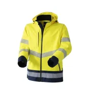 Giubbotto da Lavoro Alta Visibilità Softshell Stretch Multitasche Impermeabile con Cappuccio Rossini Hook Hi-Vis HH263
