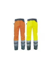 Fuori tutto - Pantaloni da Lavoro Alta Visibilità Multitasche Cofra Light V019-0-00 Colore Giallo Taglia 56