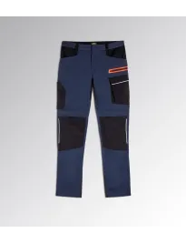 Fuori tutto - Pantalone da Lavoro Stretch Multitasche Diadora Hybrid Poly Performance 702.180800 Colore Blu/Nero Taglia S