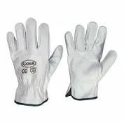 10 Paia - Guanti da Lavoro in Pelle Fiore Logica 114E2S