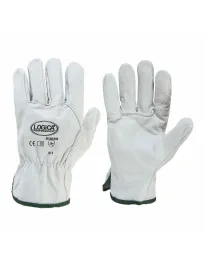 100 Paia - Guanti da Lavoro in Pelle Fiore Logica 114E2SB